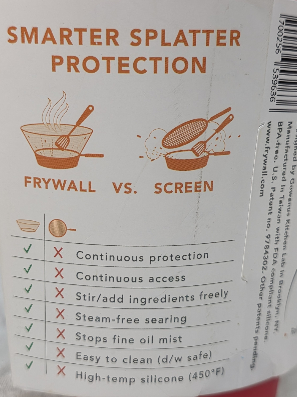 Frywall 10" Red Silicone Frywall - Splatter Protection - Picture 6 of 11